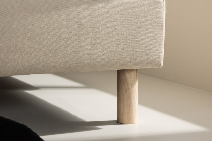 Venture Home Zero 3-seat Sofa - Woodlook / Beige Fabric