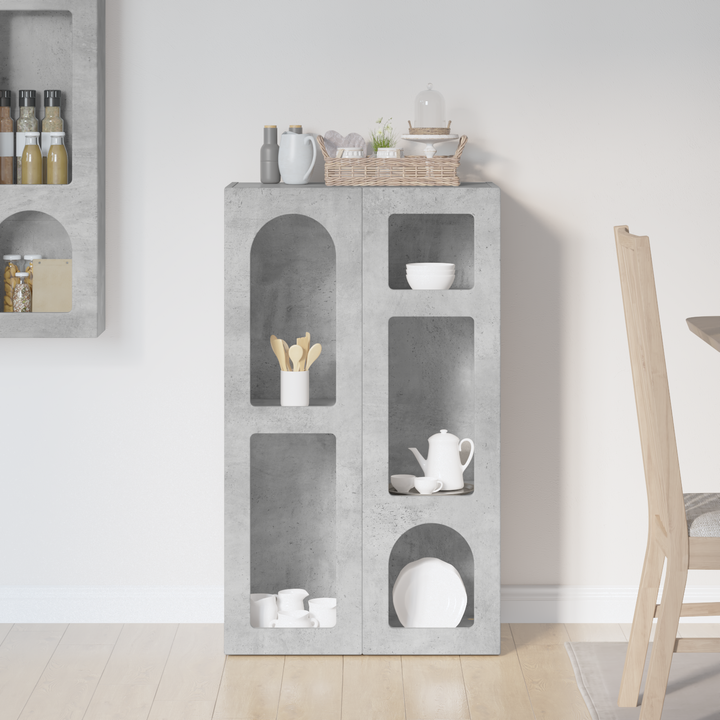 Sideboard ELST Beton Grå 59 x 35 x 100,5 cm Konstrueret træ