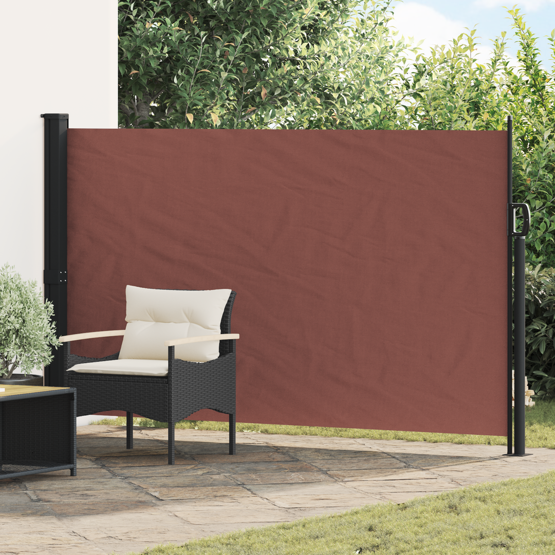 Udtrækkeligt side-markise Brun 300 x 170 cm Polyester