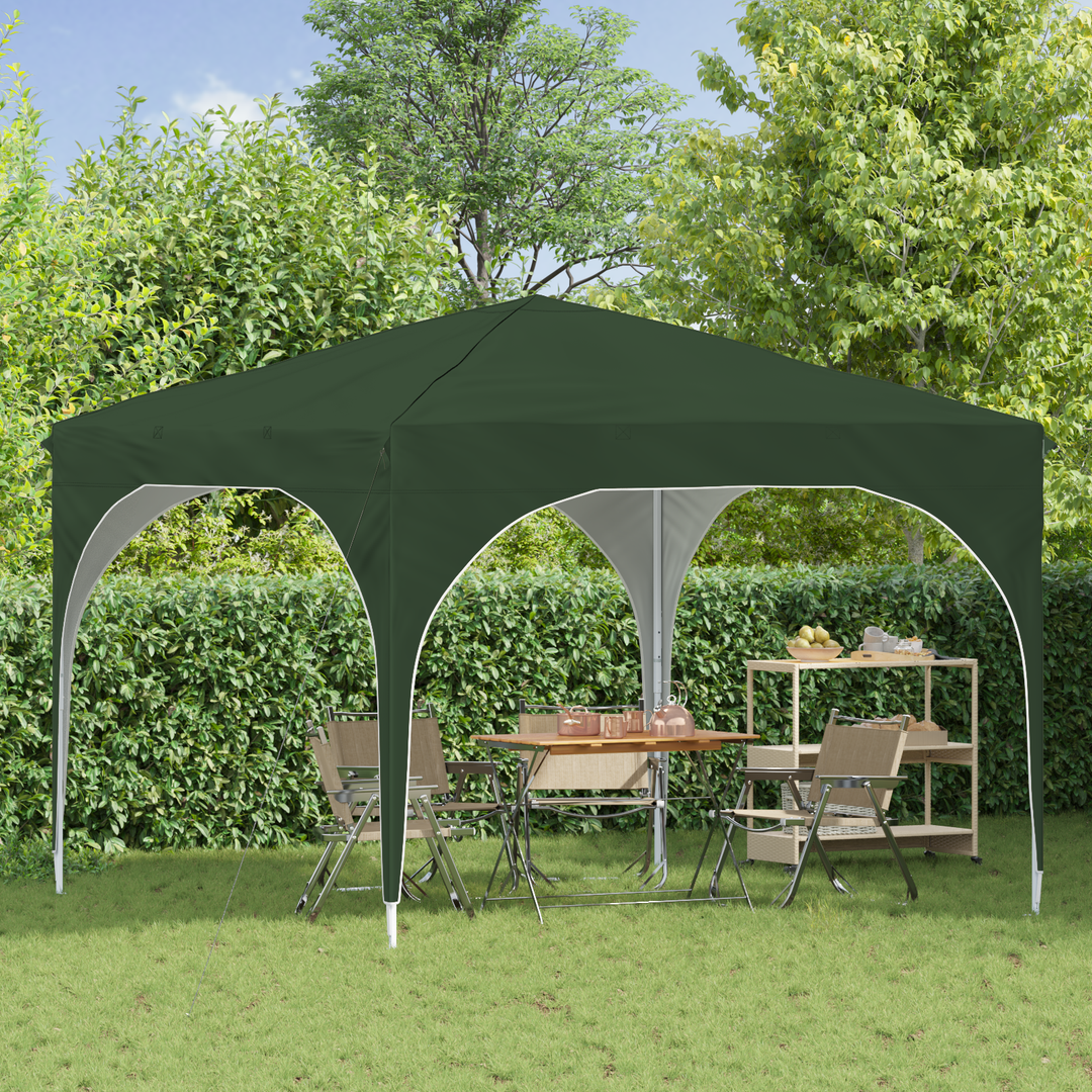 Pop-up Festtelt 290 x 290 x 245 cm Grøn