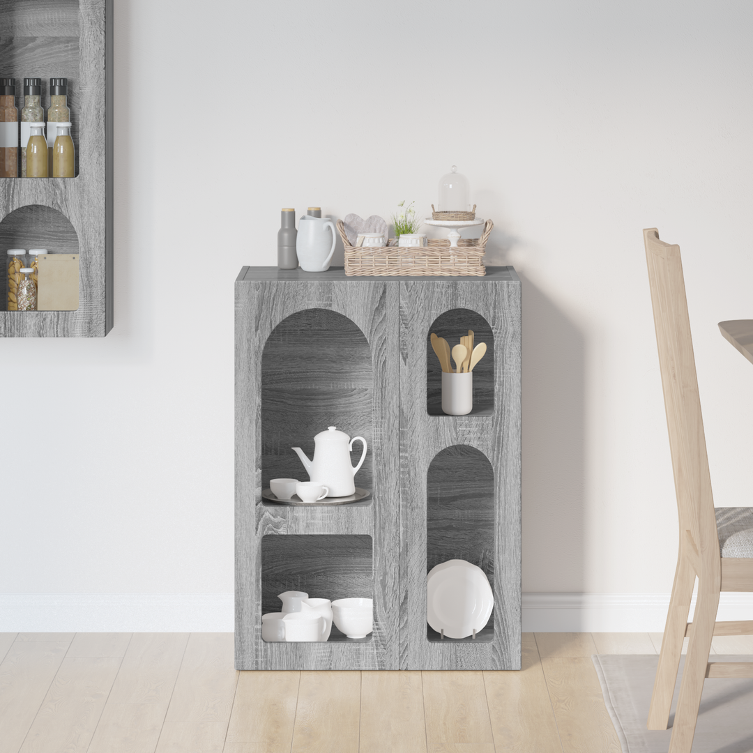 Sideboard ELST Grå Sonoma 59 x 35 x 80.5 cm Konstrueret træ
