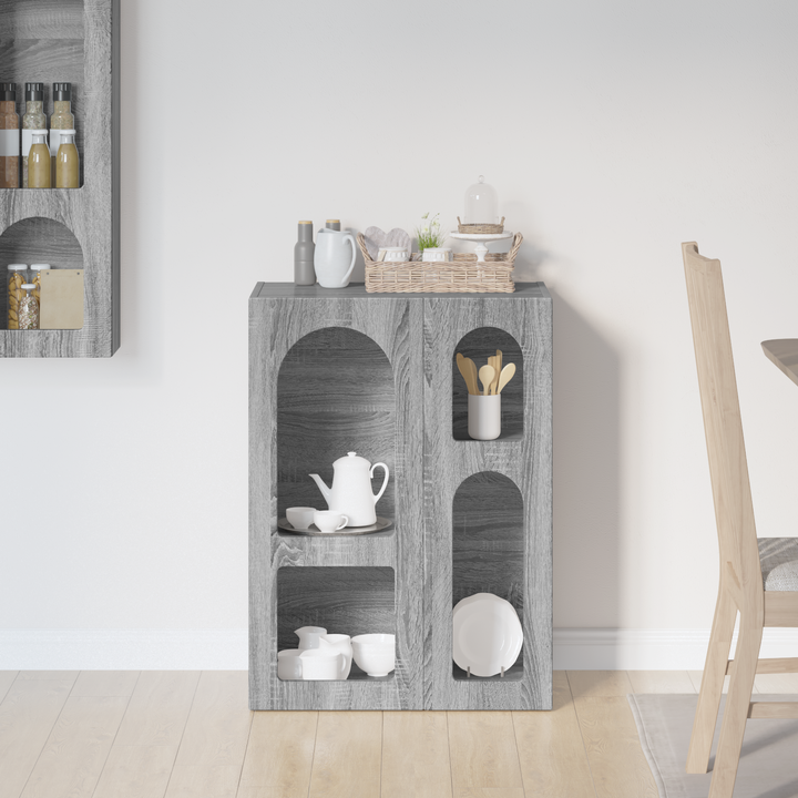 Sideboard ELST Grå Sonoma 59 x 35 x 80.5 cm Konstrueret træ
