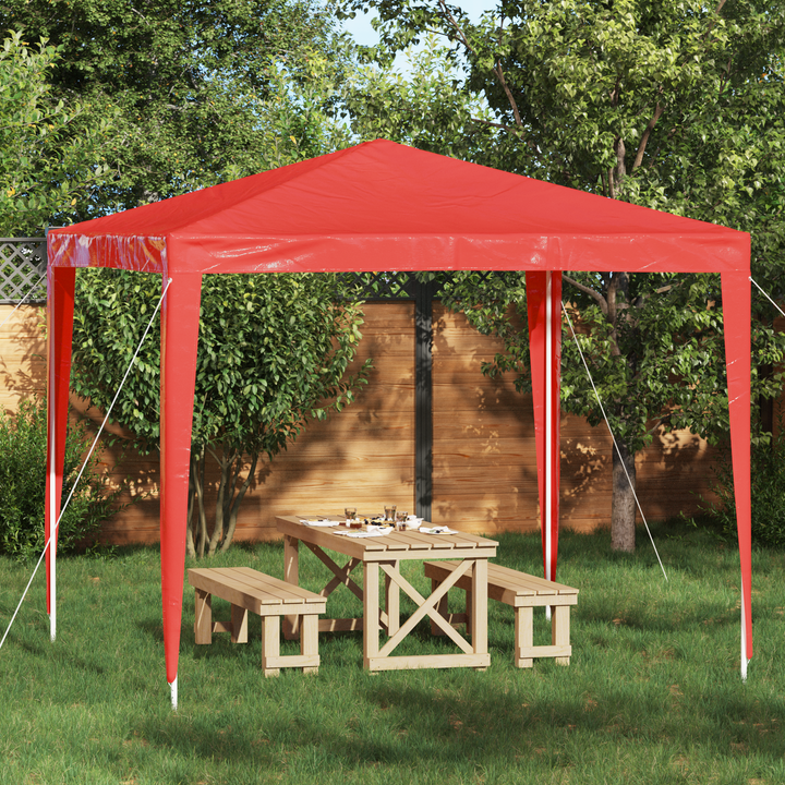 Party Tent 250 x 250 x 240 cm Rød PE og stål