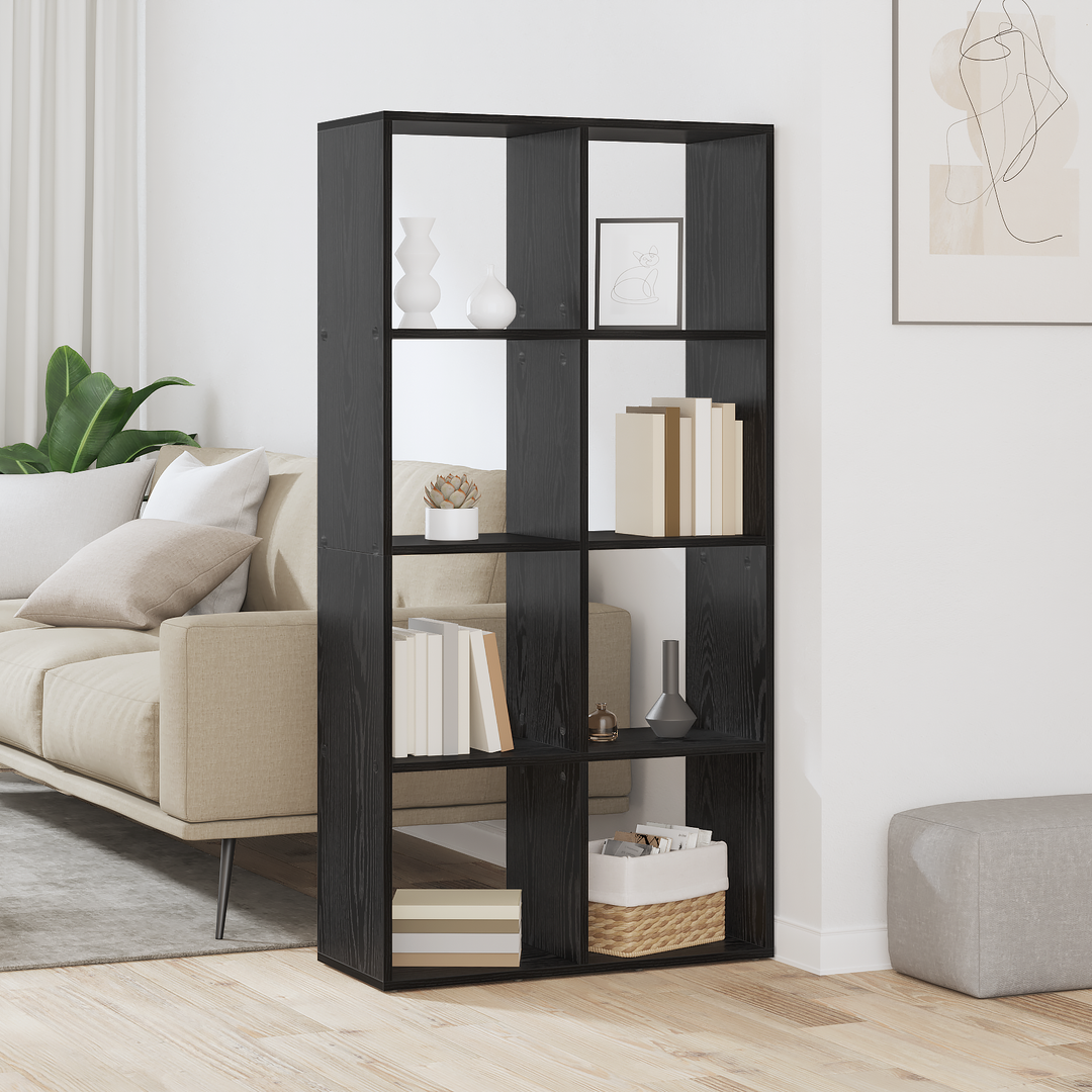 Bogskab Sort eg 69,5 x 29 x 137,5 cm Konstrueret træ
