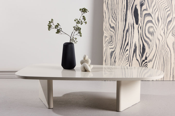 Venture Home Grönvik Sofa Table 65 X 130 - Glossy Beige
