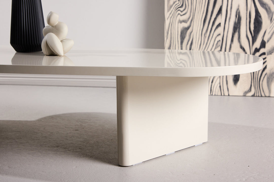Venture Home Grönvik Sofa Table 65 X 130 - Glossy Beige