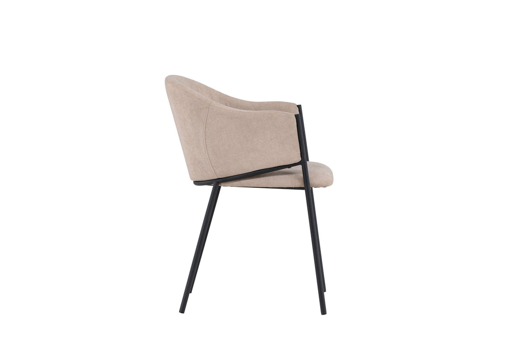 Venture Home Evelina Dining Chair 2-pack - Black  /  Beige