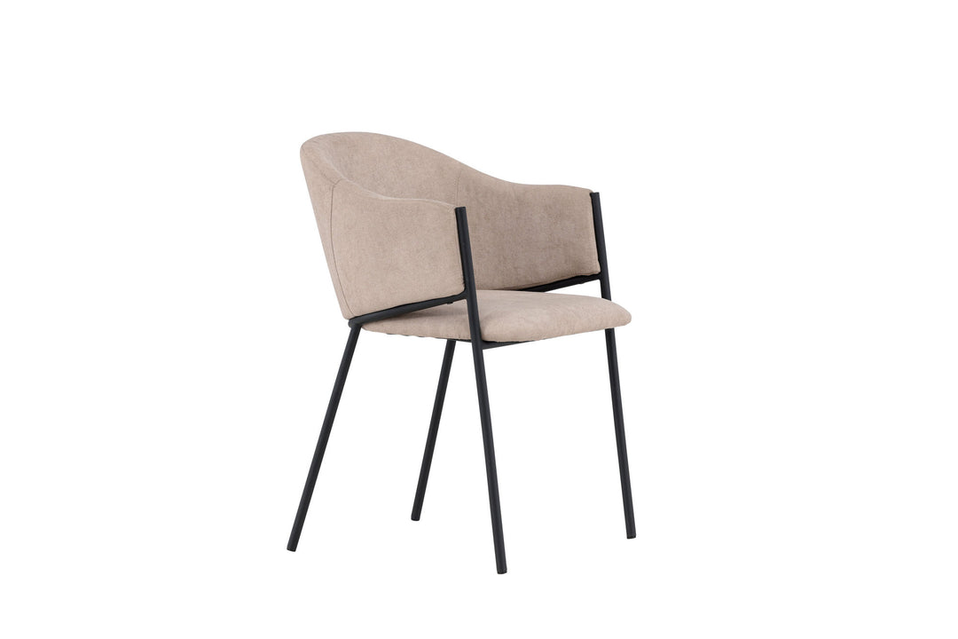 Venture Home Evelina Dining Chair 2-pack - Black  /  Beige