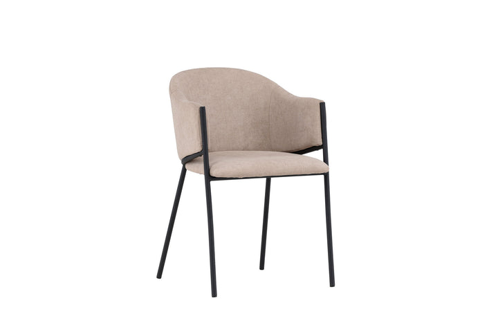 Venture Home Evelina Dining Chair 2-pack - Black  /  Beige