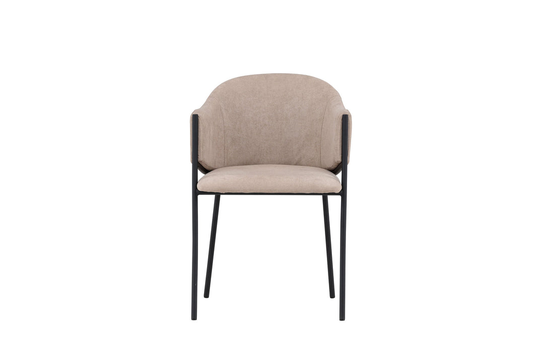 Venture Home Evelina Dining Chair 2-pack - Black  /  Beige
