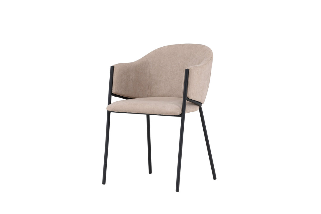 Venture Home Evelina Dining Chair 2-pack - Black  /  Beige