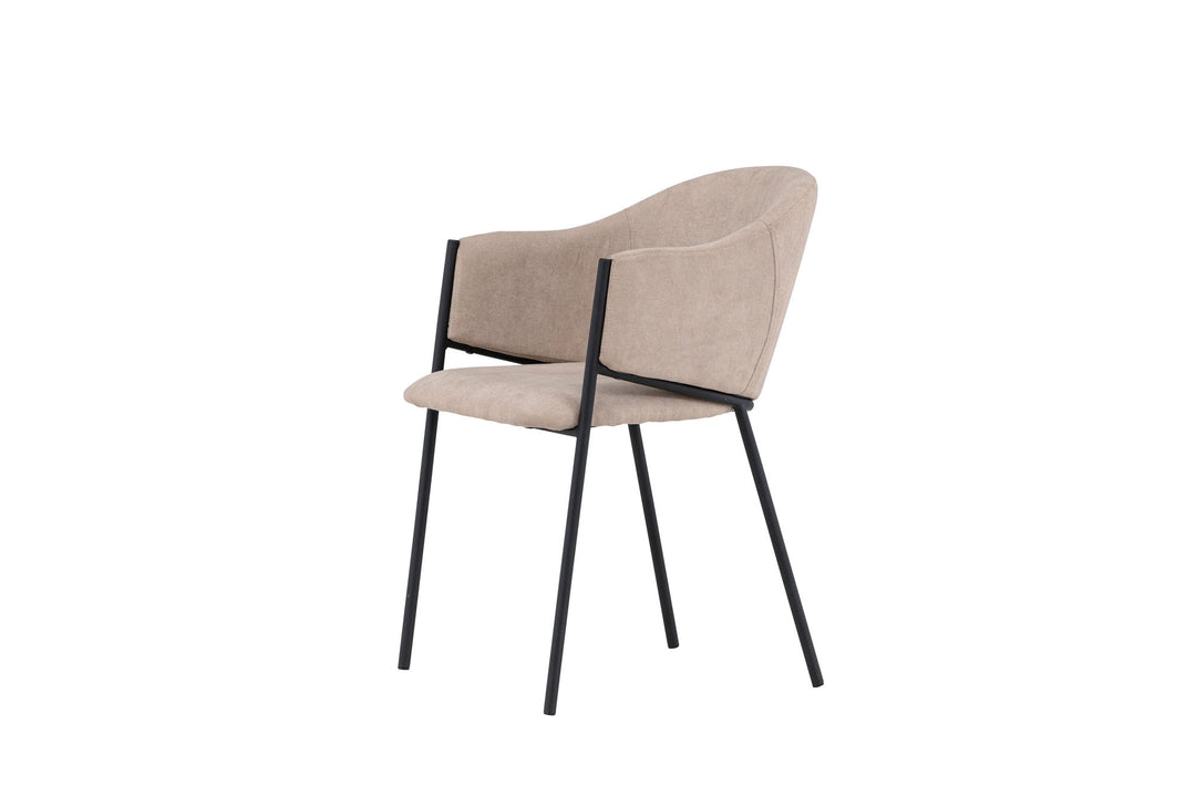 Venture Home Evelina Dining Chair 2-pack - Black  /  Beige