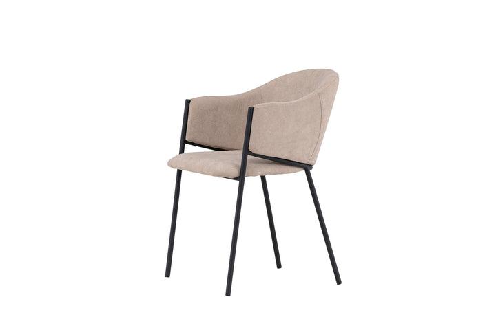 Venture Home Evelina Dining Chair 2-pack - Black  /  Beige