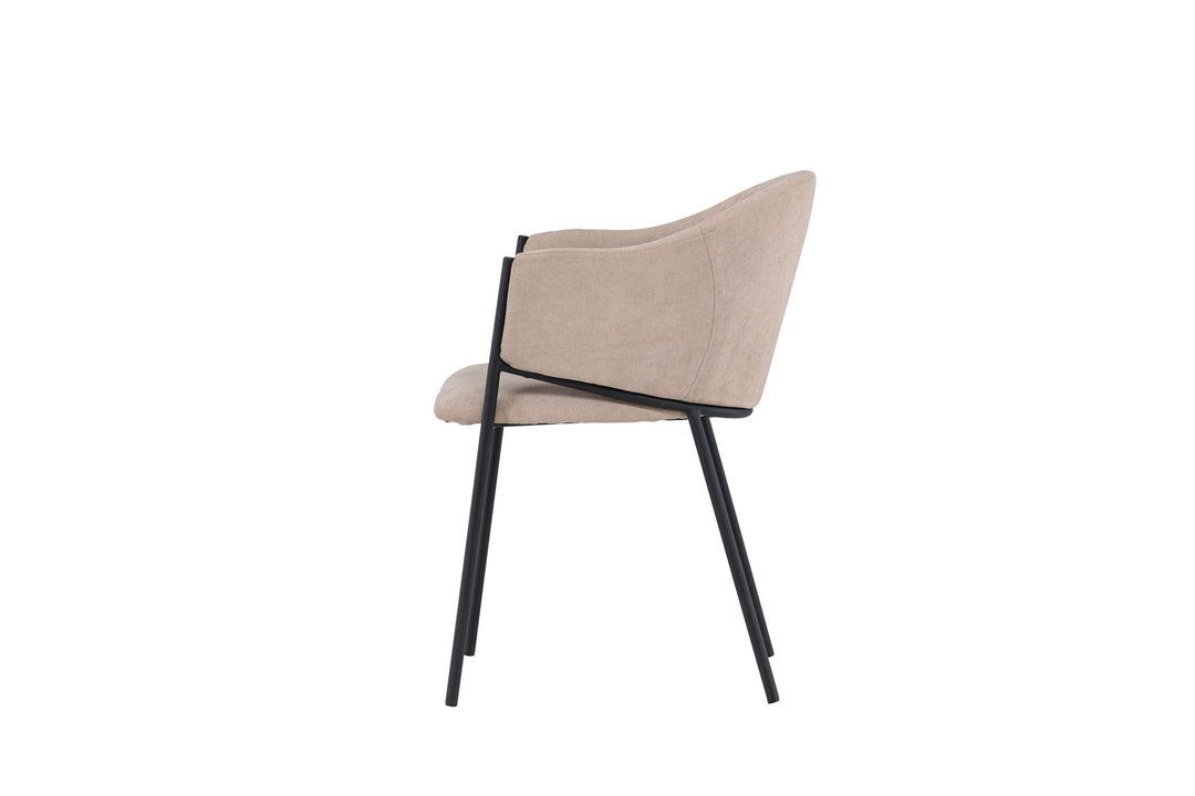 Venture Home Evelina Dining Chair 2-pack - Black  /  Beige