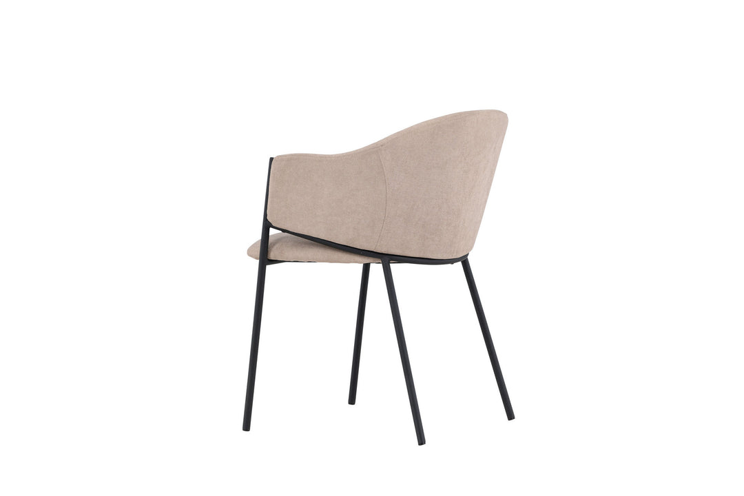 Venture Home Evelina Dining Chair 2-pack - Black  /  Beige
