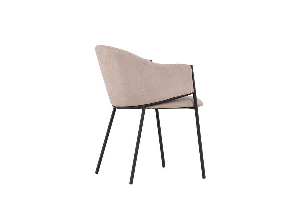 Venture Home Evelina Dining Chair 2-pack - Black  /  Beige