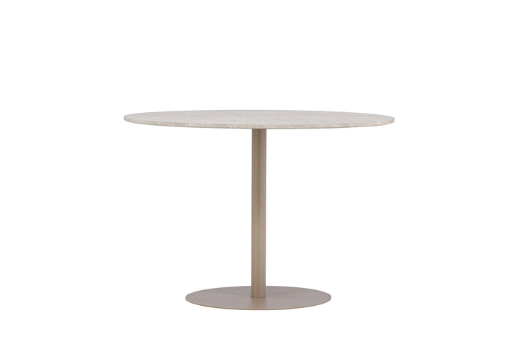 Venture Home Lycke Dining Table ⌀110 - Beige / Marblelook