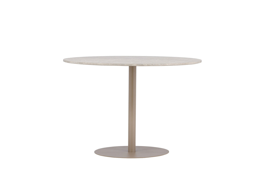 Venture Home Lycke Dining Table ⌀110 - Beige / Marblelook