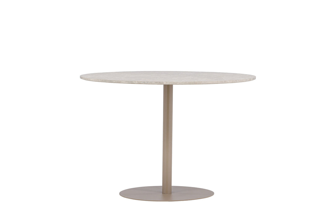 Venture Home Lycke Dining Table ⌀110 - Beige / Marblelook