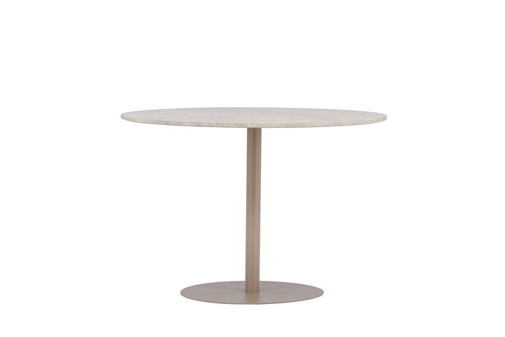 Venture Home Lycke Dining Table ⌀110 - Beige / Marblelook