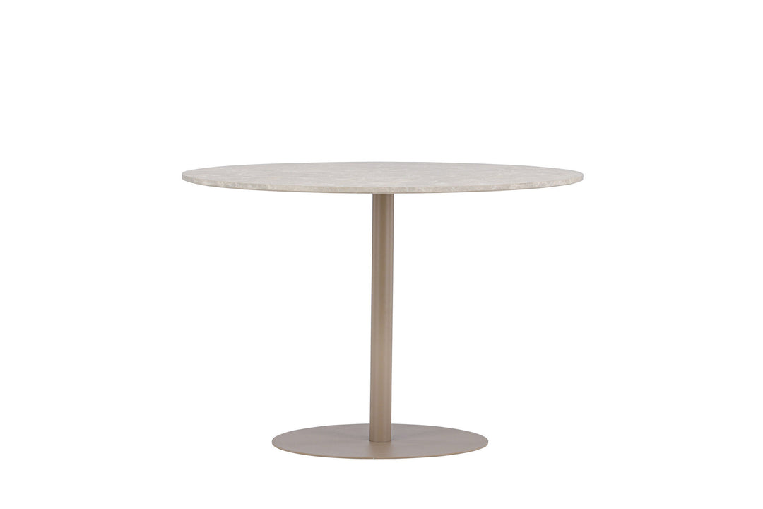 Venture Home Lycke Dining Table ⌀110 - Beige / Marblelook