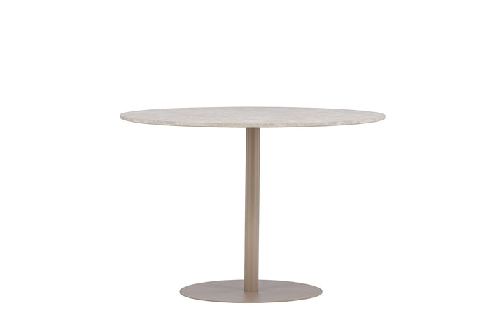 Venture Home Lycke Dining Table ⌀110 - Beige / Marblelook