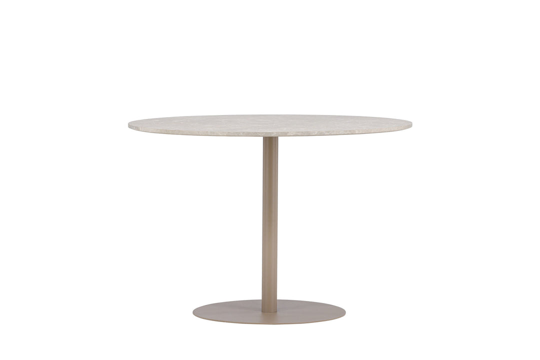 Venture Home Lycke Dining Table ⌀110 - Beige / Marblelook