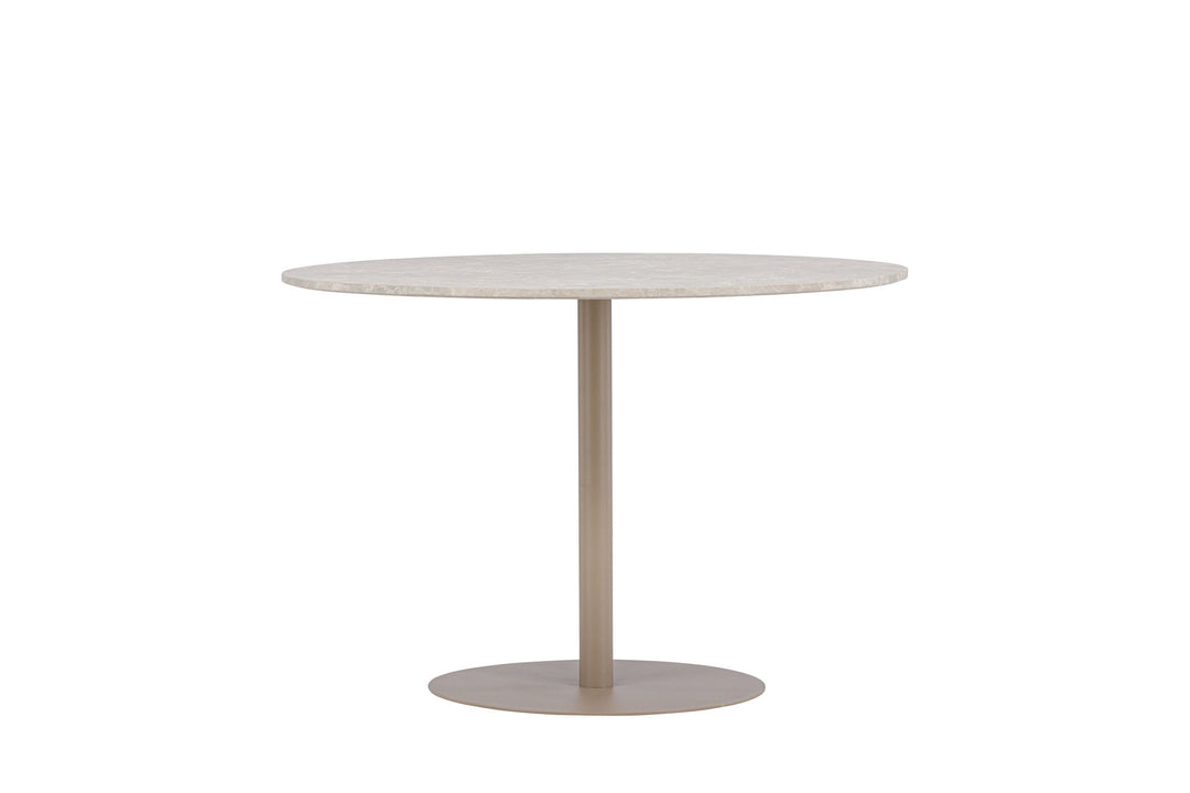 Venture Home Lycke Dining Table ⌀110 - Beige / Marblelook