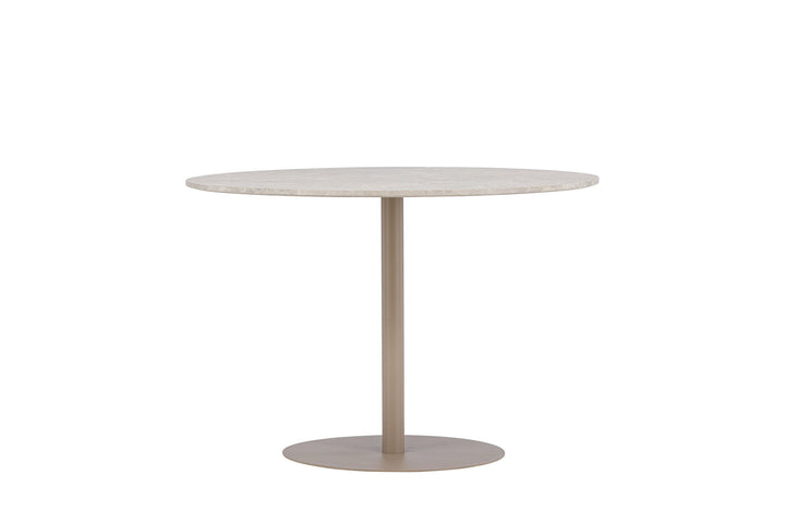 Venture Home Lycke Dining Table ⌀110 - Beige / Marblelook