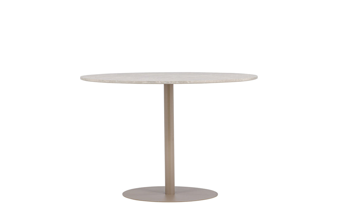 Venture Home Lycke Dining Table ⌀110 - Beige / Marblelook