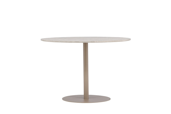 Venture Home Lycke Dining Table ⌀110 - Beige / Marblelook