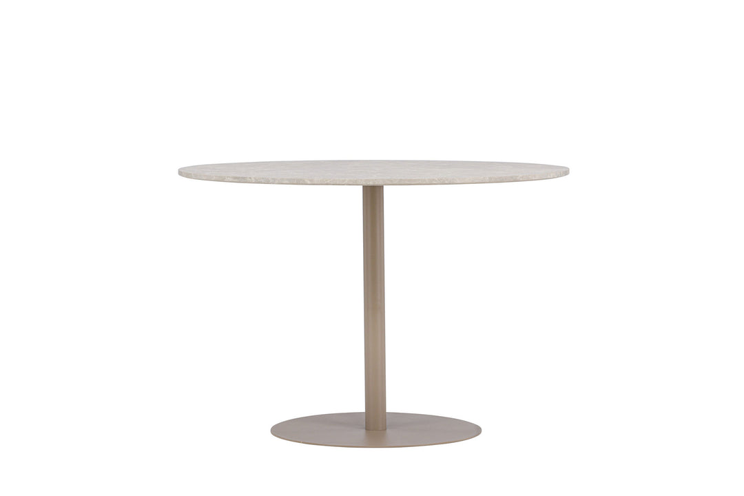 Venture Home Lycke Dining Table ⌀110 - Beige / Marblelook