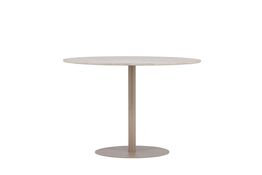 Venture Home Lycke Dining Table ⌀110 - Beige / Marblelook