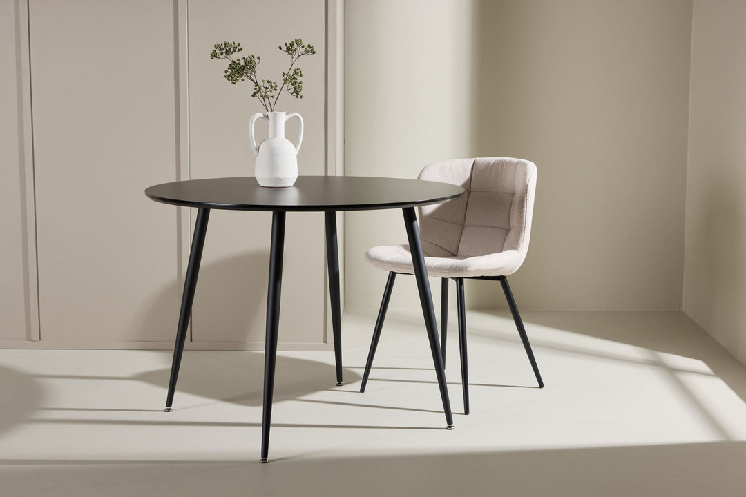 Venture Home Plaza Runt Matbord - Svart / Svart - ø100*H75