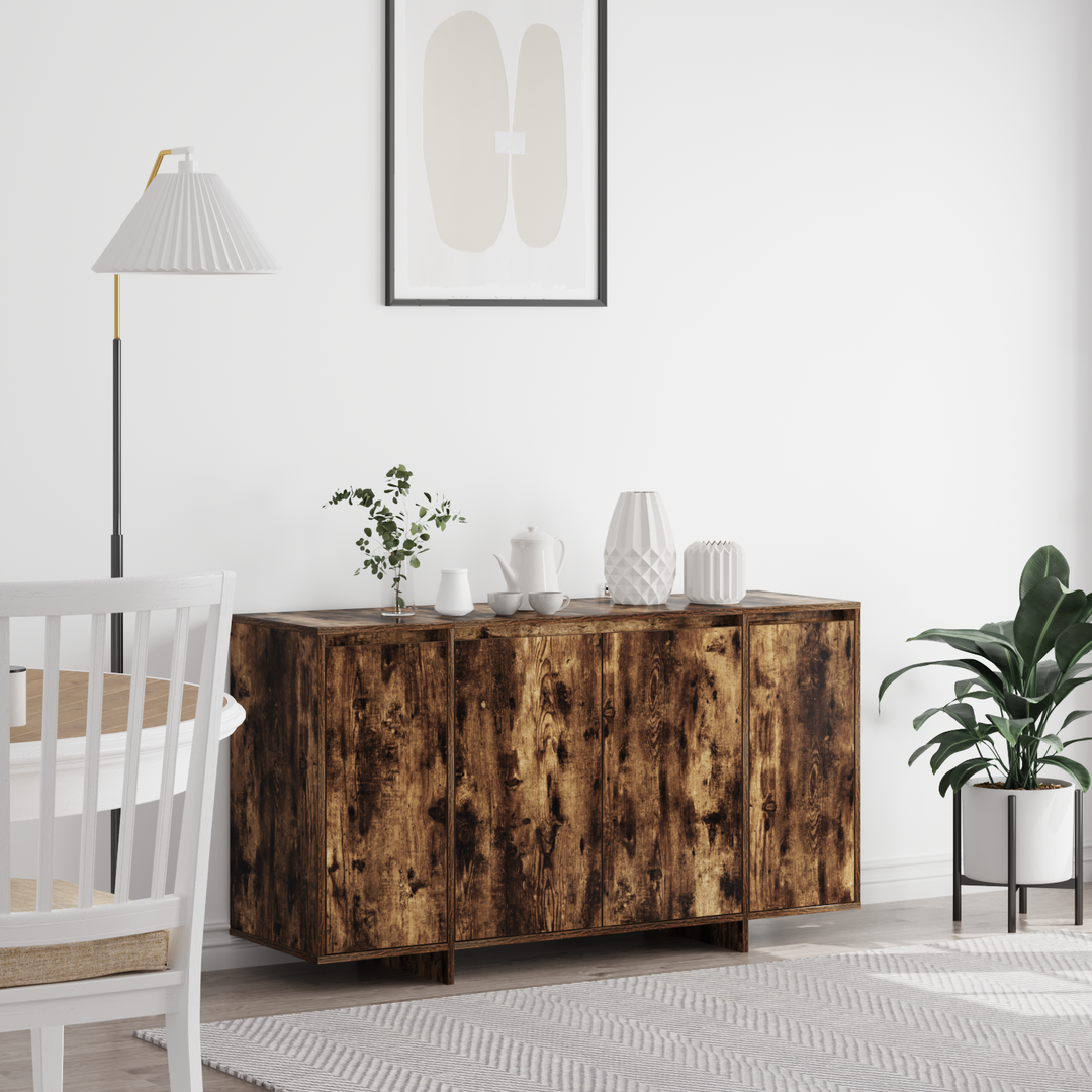 Sideboard Røget eg 135 x 41 x 75 cm Konstrueret træ