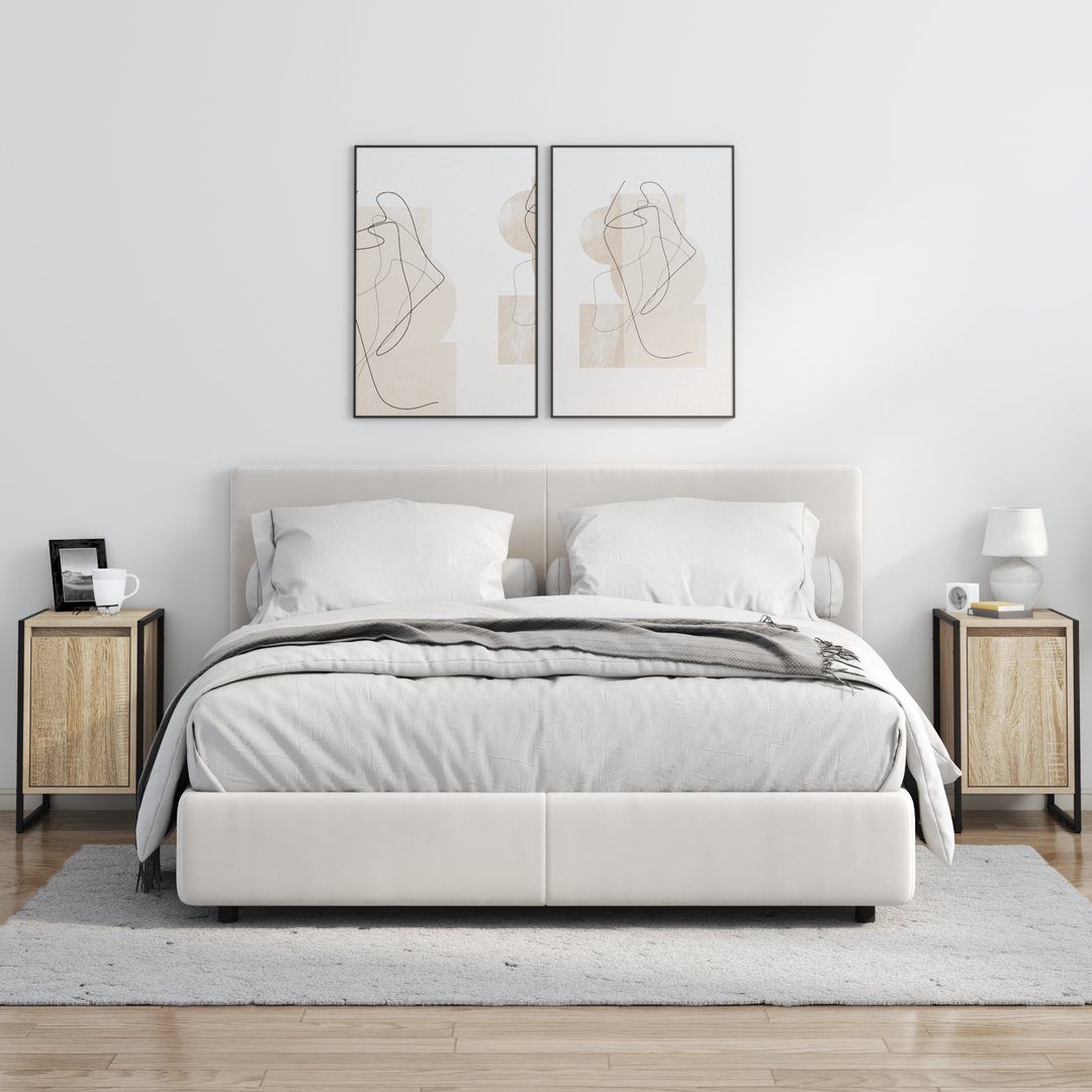 Sengebord 2 pcs Sonoma 39,5 x 30 x 50 cm Konstrueret træ