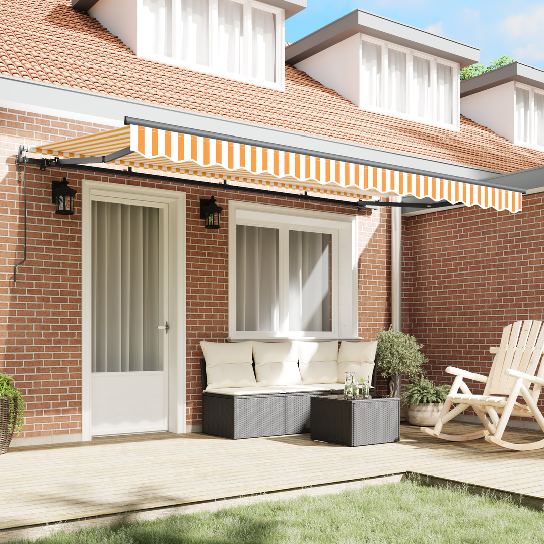 Utrækkelig Markise Gul 350 x 200 cm Stof