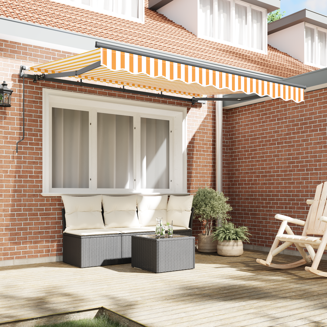 Utrækkelig Markise Gul 250 x 200 cm Stof