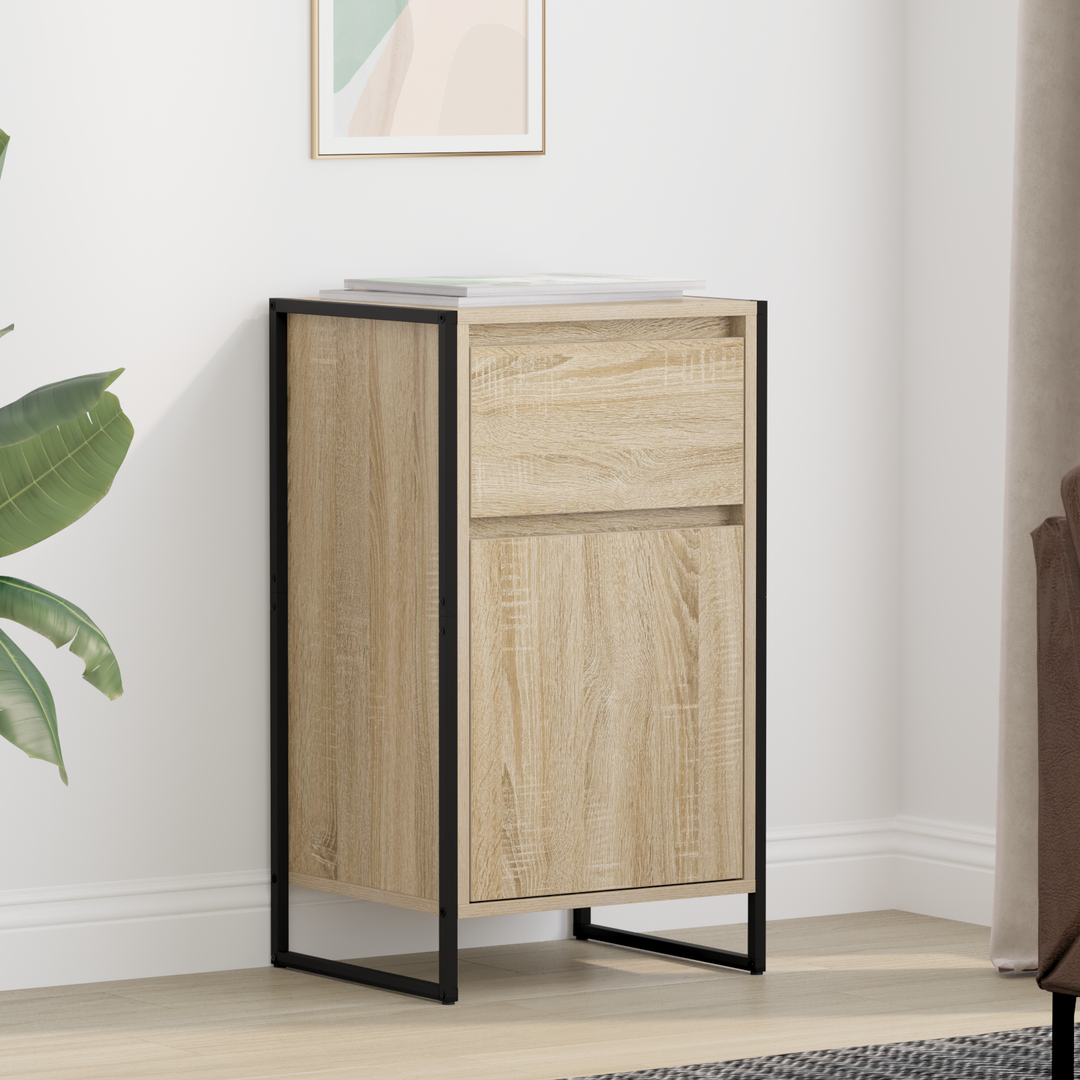 Sideboard med skuffe Sonoma 43 x 36 x 75,5 cm Konstrueret træ