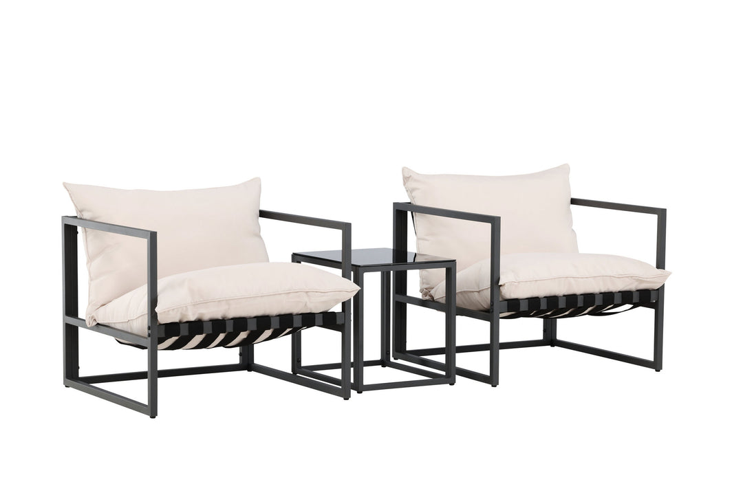 Venture Home Messina Lounge Set - Black/Beige