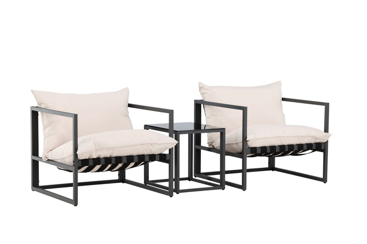 Venture Home Messina Lounge Set - Black/Beige