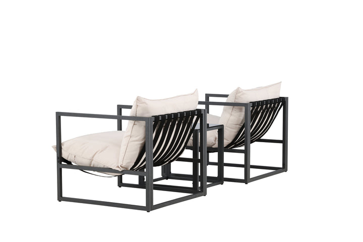Venture Home Messina Lounge Set - Black/Beige