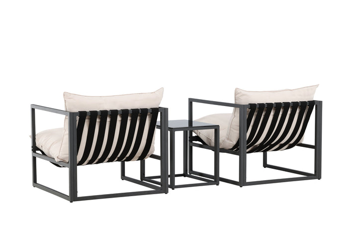Venture Home Messina Lounge Set - Black/Beige