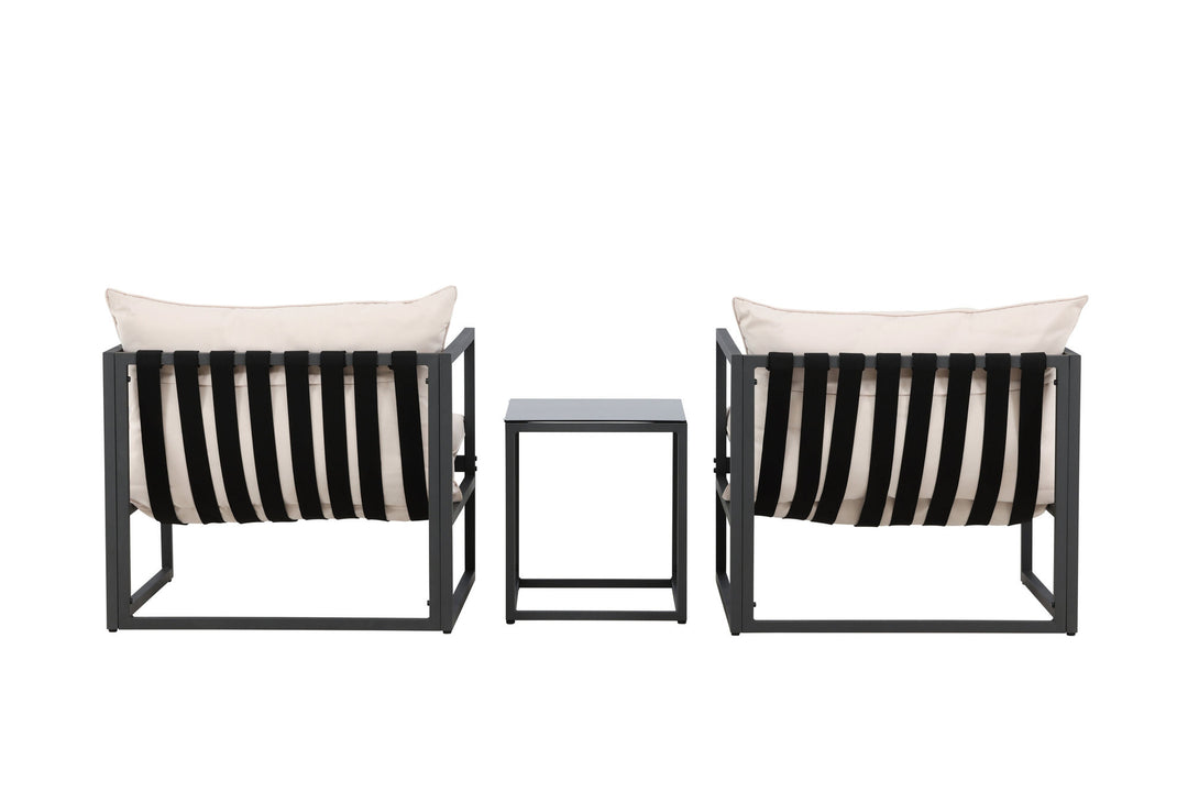 Venture Home Messina Lounge Set - Black/Beige