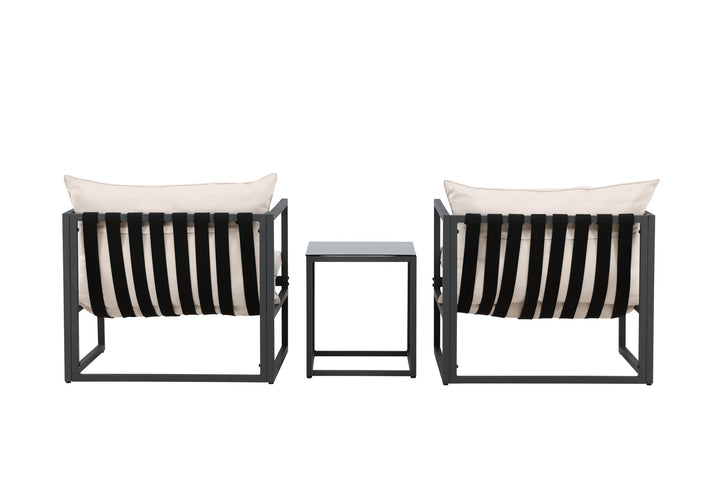 Venture Home Messina Lounge Set - Black/Beige