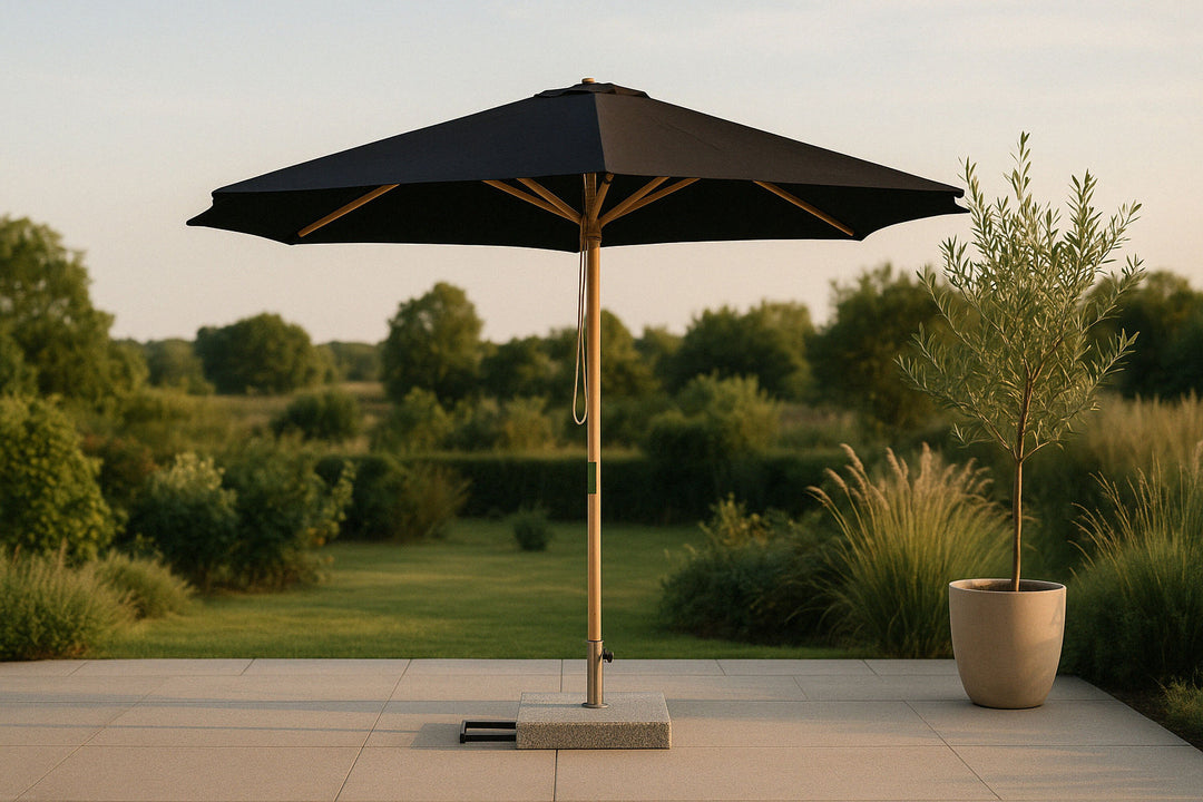 Venture Home Ixos Umbrella - ø300 - Wood / Black Fabric