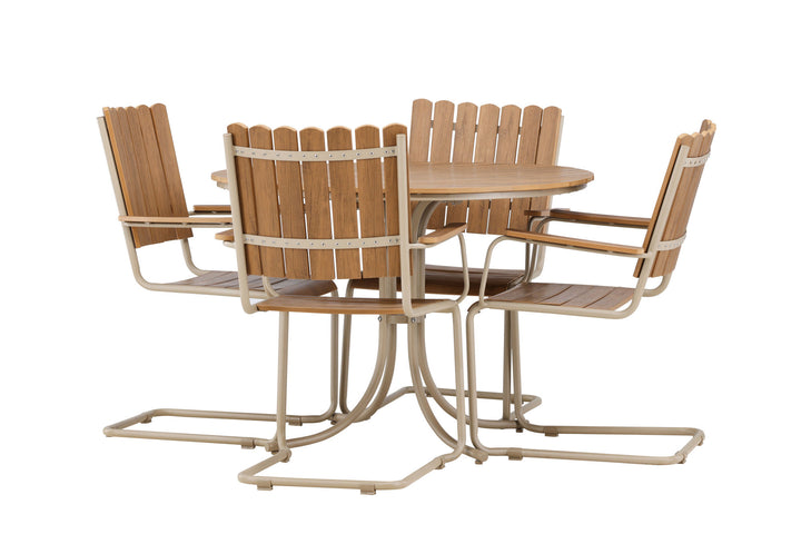 Venture Home Holmsund Dining Set - Beige / Polywood