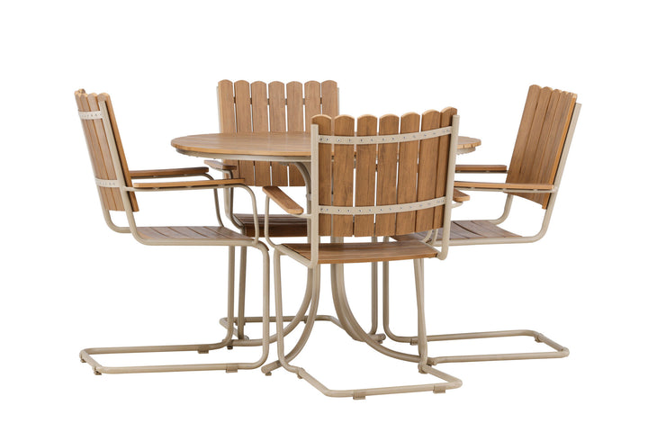 Venture Home Holmsund Dining Set - Beige / Polywood