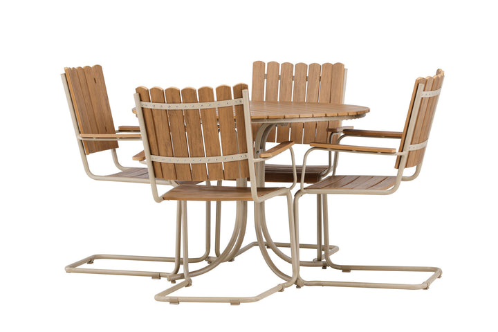 Venture Home Holmsund Dining Set - Beige / Polywood