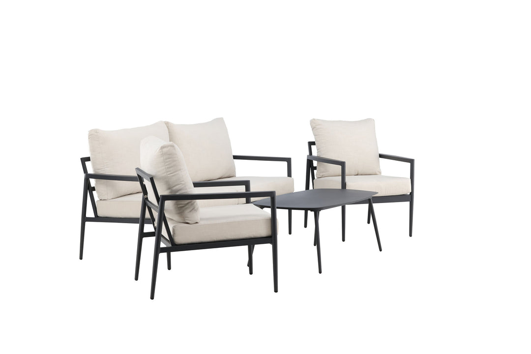 Venture Home Taromina Lounge Set - Black / Beige